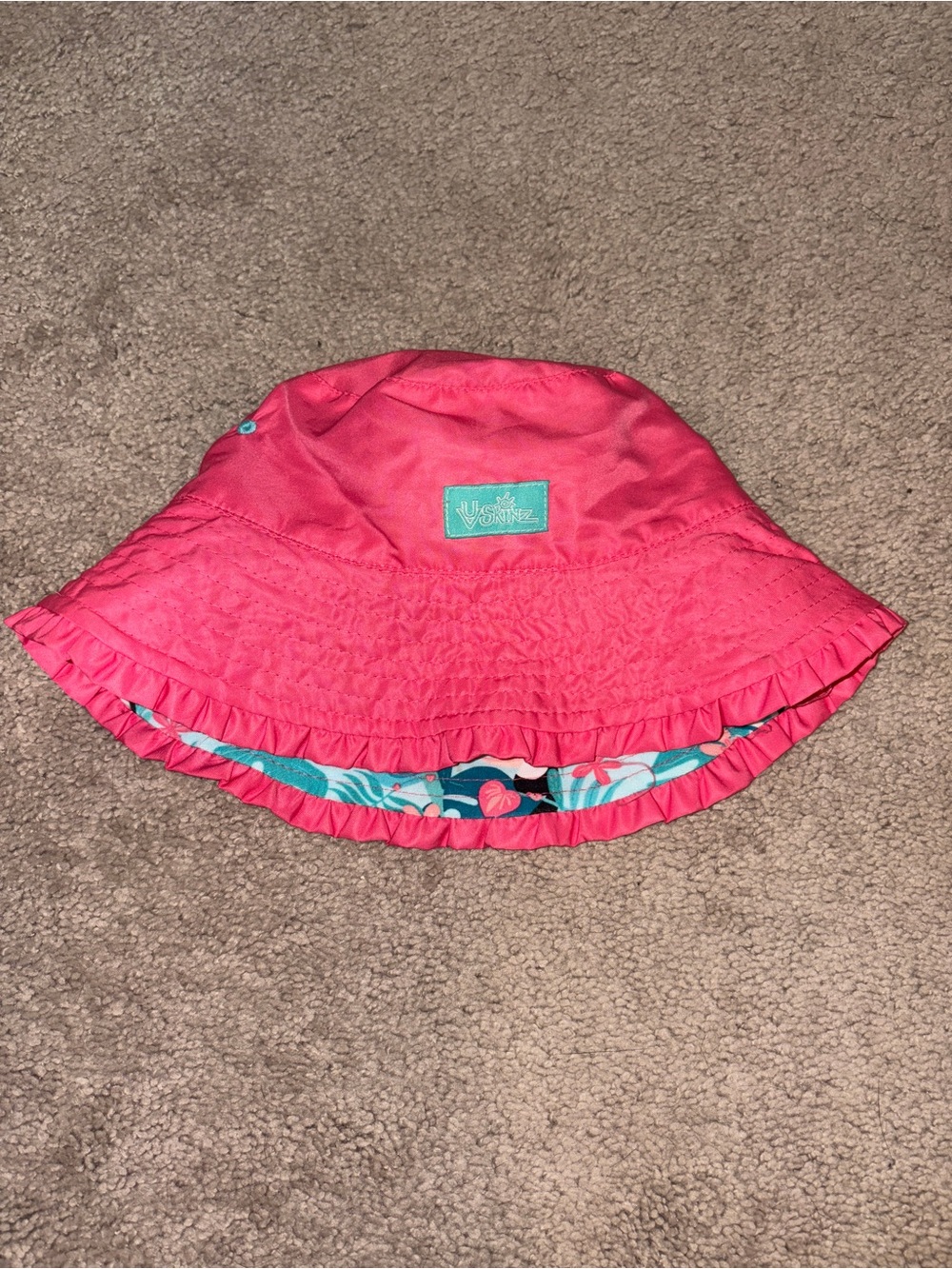 Girl’s Pink Reversible UV Skinz Swim Hat